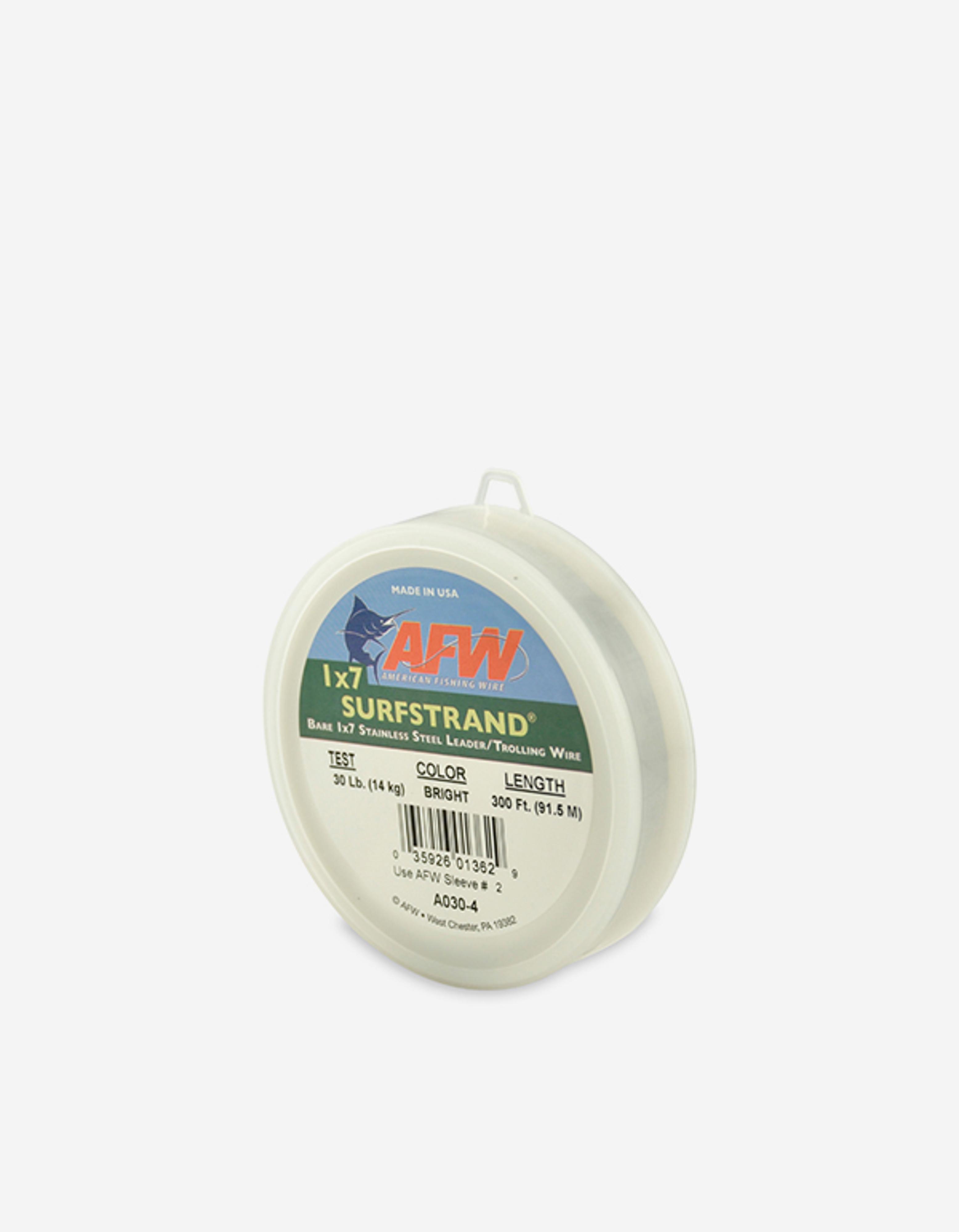 Surfstrand, Bare 1x7 Stainless Steel Leader Wire, 30 lb (14 kg) test, .015  in (0.38 mm) dia, Bright, 300 ft (91.5 m): Fishermans Ideal Supply House