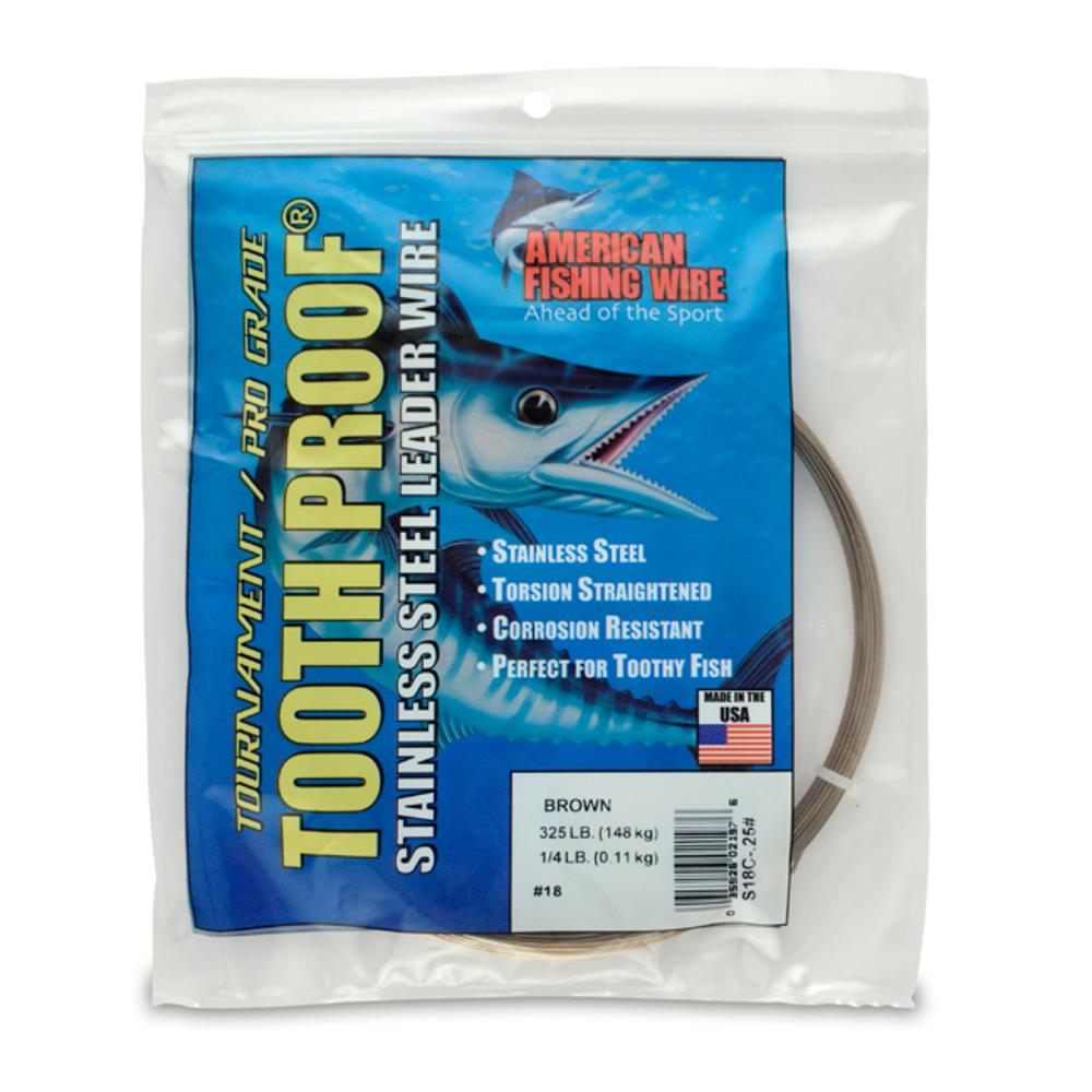 Titanium Surfstrand, Bare 1x7 Leader Wire, 50 lb (23 kg) test, .021 in  (0.53 mm) dia, Black Oxide, 10 ft (3.1 m): Fishermans Ideal Supply House