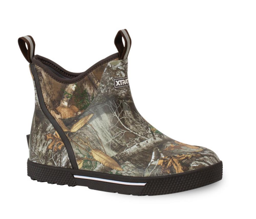 Pursuit 6in Deck Boot Fish Camo Black: Fishermans Ideal Supply House